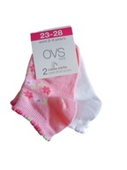 OVS Členkové Ponožky s kvetmi 2-balenie roz 23-28