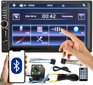 Radio Samochodowe Bluetooth USB 2DIN Wyświetlacz 7" + KAMERA COFANIA Zestaw