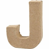 litera J z papier-mache 10 cm