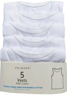 PRIMARK biele chlapčenské tielka 5-pack 158