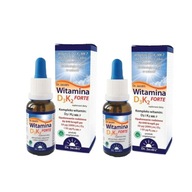 2x Dr. Jacob's Vitamín D3 + K2 FORTE 20 ml kvapky
