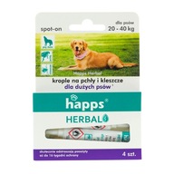 Krople na pchły i kleszcze dla dużych psów 20 - 40 kg HAPPS Herbal