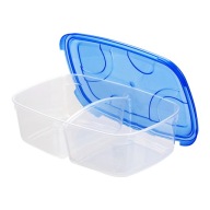MŰANYAG ÉTELTÁROLÓ DOBOZ, KÉTRÉSZES