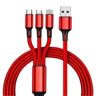 KABEL 3w1 ŁADOWARKA MICRO USB TYP-C DO IPHONE 1,2M