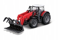 TRAKTOR Z CHWYTAKIEM Massey Ferguson 8740S Bburago