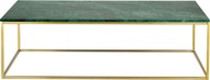 Westwing Stolik kawowy Alys z marmuru 120 x 35 x 75 cm zielony złoty
