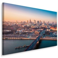 Obraz Warszawa PANORAMA miasta 3D do salonu 120x80