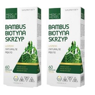 Suplement diety Bambus Biotyna Skrzyp Medica Herbs - 2x60 kapsułek 470 mg
