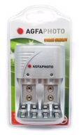Ładowarka 2x 9V 4x akumulatorki AA AAA Agfa Photo
