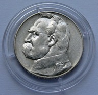 II RP - 5 zł 1936 r. Józef Piłsudski - srebro Ag w kapslu