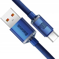 Baseus Crystal Shine kabel USB USB - USB C 100W 1,2m niebieski CAJY000403