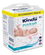 Kindii Pure&amp;Soft Jednorazové podložky pre bábätká 30 ks 60x40cm savé