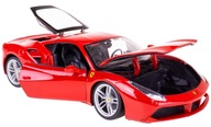 FERRARI 488 GTB MODEL METALOWY BBURAGO 1:18 CZERWO