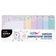 KIDEA KARTECZKI SAMOPRZYLEPNE DO NOTATEK MINI KARTECZKI UNICORN