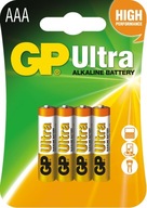 Batéria GP Ultra Alkaline AAA 1.5V LR03 4 sztuk GP