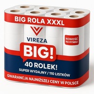 Illatmentes toalettpapír Cellulóz 40 tekercs, 40 db BIG PAKA
