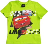 128 Koszulka ZYGZAK AUTA T-shirt cars kr limonka