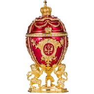 Vajíčko Faberge šperkovnica s korunkou 15,5 cm