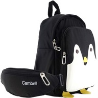 Školský batoh plus vrecko tučniak čierny