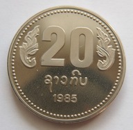 61E LAOS 20 KIP 1985 RZADKA