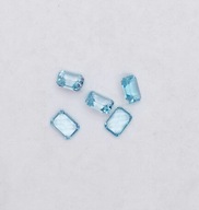 topazy szlif szmaragdowy Swiss Blue ~ 7,0 x 5,0 mm