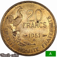 20 FRANKÓW 1951 B - FRANCJA