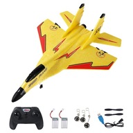 2.4G RC Plane Glider Easy to Fly 15 Mins Time Yellow 2 Batteries