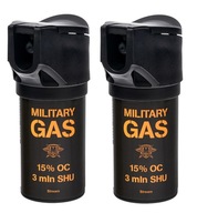 Gaz pieprzowy obronny Military Gas 50ml strumień 15% 2 szt