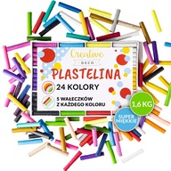 Plastelína veľká sada pre deti 24 farby pre hru kreatívne vylepovanie
