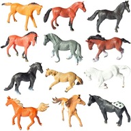 KONIE figurki koni zestaw koń 12 figurek zwierzęta różne kolekcja do zabawy