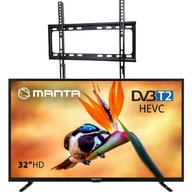 TELEWIZOR MANTA 32LHN89T 32'' HD Ready LED HDMI DVB-T2/HEVC TUNER + UCHWYT