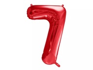 Balon foliowy Cyfra "7" -86cm - Czerwony