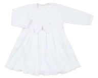 Gładka body sukienka niemowlęca, Biała r.74