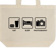EAT SLEEP PHOTOGRAPHY torba zakupy prezent