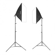 2x lampa SOFTBOX 50x50 65W 230cm foto video