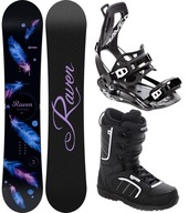 Zestaw Snowboard RAVEN Mia Black 153cm + buty Target + wiązania FT360