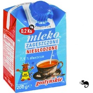 GOSTYŃ MLEKO ZAGĘSZCZONE NIESŁODZONE 200G kartonik