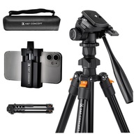 STATYW FOTOGRAFICZNY + UCHWYT NA TELEFON K&F CONCEPT 162cm TRIPOD + TORBA