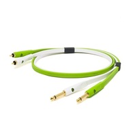 Przewód kabel 2x Duży Jack 6,3 mm/ 2x RCA B NEO 1m