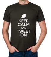 koszulka KEEP CALM AND TWEET ON prezent