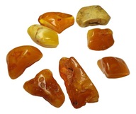 BURSZTYN BAŁTYCKI 8 SZT. 20 g jantar naturalny bryłka bryłki zestaw amber