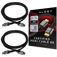 2 Kábel HDMI 2.1 PREMIUM ULTRA High Speed 8K/60HZ 4K/120HZ 2m CERTIFIKOVANÁ