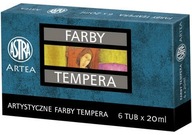 Farby tempera Astra Artea 6 kolorów - 20 ml