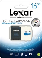 Karta pamięci Lexar mSD 16GB x300 microSDHC