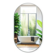 Minimalistické zrkadlo Oválny ovál nad toaletný stolík