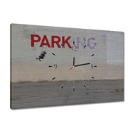 Hodiny 60x40 Banksy PARKing