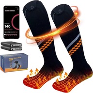 Vyhrievané Ponožky Elektrické Aplikácia 3-Úrovne Vyhrievanie Čierne