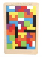 KLOCKI DREWNIANE UKŁADANKA TETRIS 40 ELEM TANGRAM