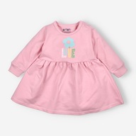 Ružové detské šaty z organickej bavlny