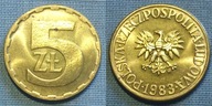 5 zł złotych 1983 stan menniczy (-)